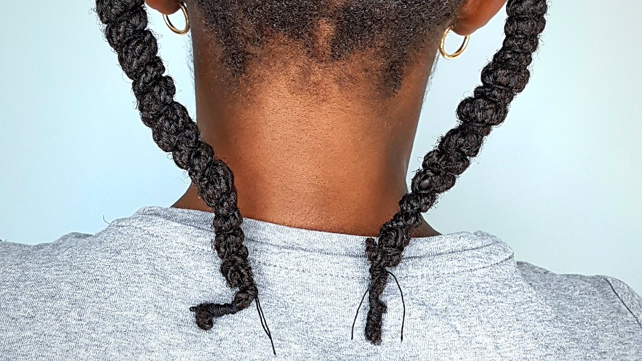 Three months of protective styling using African threading